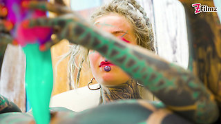 Tattooed Girls Extreme Anal Play - Double Anal, Big Toys & ATM