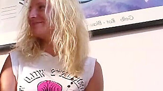 German threesome with slim skinny MILF and big dick boy