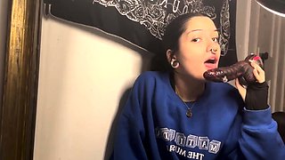 Sexy solo girl loving masturbation with toys