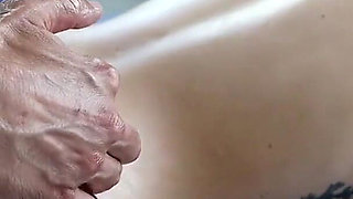 Very Oily Massage to Perfect Blonde Ends with Happy Ending