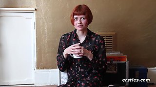 Hot Redhead Films Her First Solo Video