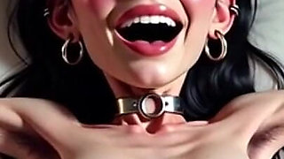 Super Skinny Girl in Bondage - Hairy Pussy & Armpits Desperate for Creampie
