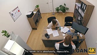 Loan4k. she got her loan after a decent dick sucking and fucking on the office table