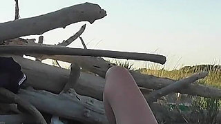 French Teacher Masturbates Student Bull on Public Nudist Beach Caught by Voyeur Jerking Huge Cock