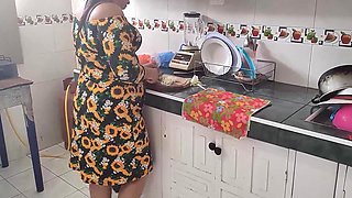 My Stepmother Tells Me How I Should Fuck My Girlfriend While She Cooks While We Are Alone in the House