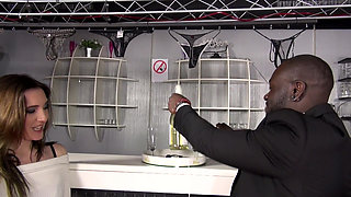 Naughty girl pleasured with a big black cock in her wet pussy