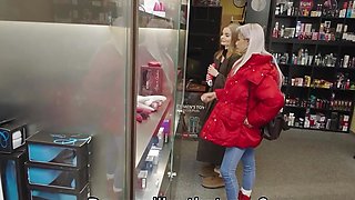 SWAP4K. Met Fibi Euro in a sex shop and fucked her hard in threesome with Veronica Leal