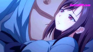 Sexy Brunette Teen Wakes Up and Blows Stepbrother - Anime Hentai