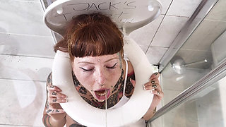 Piss Hungry Slut Deepthroat and Mess