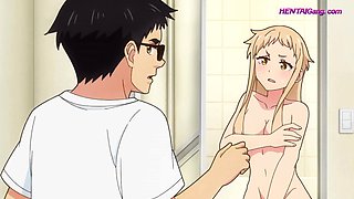 Naked anime beauty mounts BF in bath for deep messy grind (Exclusive) ENG Subbed