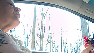 Masterbation in Car Driver Seat