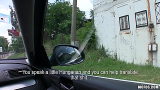 Stranded Teens - Hungarian, Brunette Angel Hot Gets Facial on the Side of the Road