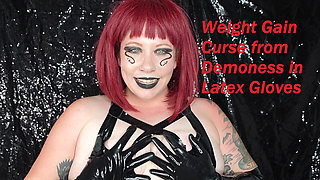 Weight Gain Curse From Demoness in Latex Gloves