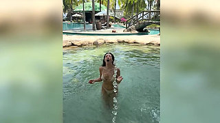 Boobs Flashing Outdoor, Ahegao, Spit, Getting Wet