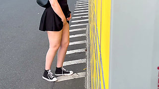 Female Exhibitionist: at the Parcel Locker