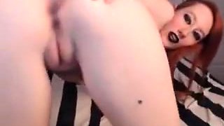 Pale redhead sexy ass gaping cameltoe pussy POV doggy butplu