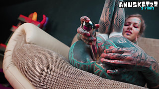 Rough Steel Dildo Anal & Messy Gape Closeup