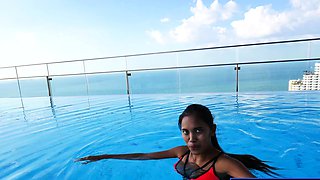 Bubble butt Thai GF first time anal fuck