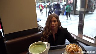 Sarah Sultry Picks Up Cash From ATM For Him On Czech Streets Before He Pounds Her Pussy Hard With