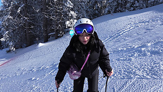 Ski Instructor Fucks Sexy Tattooed Girl in Doggy Style After Lessons