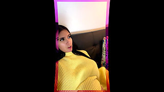 Beautiful Colombian with perfect tits swears with her pussy for you and asks for milk in her ass