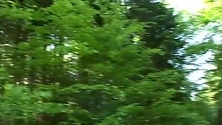 Pretty Brunette Gets Banged In A Park By An Old Pig