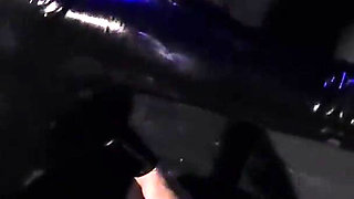 Gimp fucked in the dirty toilet