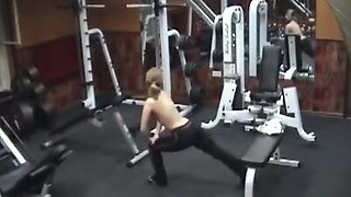 Delicious chick adores being nude when exercising!