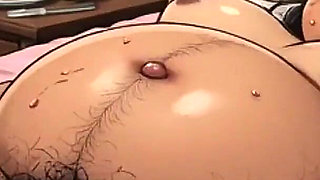 Pregnant Hairy Bush Masturbation - Wet Hairy Pussy Rubbing & Creamy Orgasm