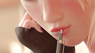 Gwen Stacy: Boring Class Turns Into a Tight Pussy Creampie - 3D Animation