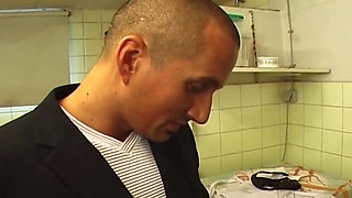 Blindfolded Maid Gets Piss Drenched and Ass Fingered Deep