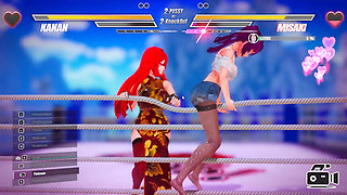 Lesbian Battle BDSM Hentai Game Ep.1 Readhead Lesbian Scissoring and Squirting Fight!