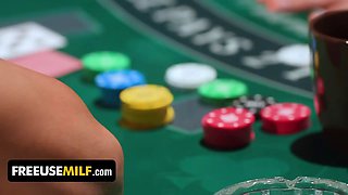 Welcome to the freeuse casino - you can fuck the big boobed mylf croupier anytime you want - freeuse cougar