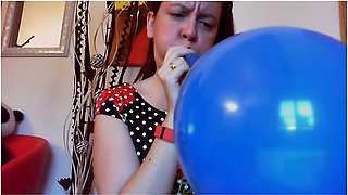 Nicoletta Plays With These Big Balloons Until She Comes Into A Fantastic