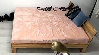 Blonde teen hardcore fucked on bed