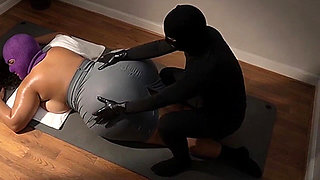 Sister in Law BBW Secret Oil Massage - Face Down Ass Worship