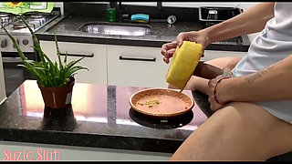 My Stepmom Catches Me Masturbating with Cake She Made for My Stepdad, She Punishes Me with Very Hardcore Sex