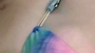 White Skin Amateur Couple - Hot Brunette with Natural Tits Gets Pounded Hard in Bikini Big Dick Pussy Fuck Close up