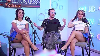 FFM 3 WAY—My gf and I get naughty and fuck NataliaGarcia's slit on a podcast until she ejaculates!