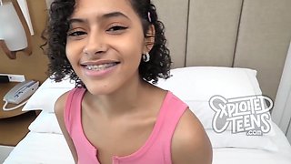 Petite spinner from Puerto Rico fucked on a porn casting - Exploited Teens