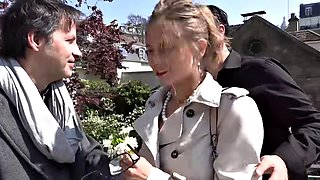 Young Man Pounds Stylish French Mature Right in Front of Husband