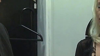 Blonde Milf gets naked and masturbates horny pussy