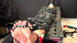 Slutty girl foot fetish with masturbation