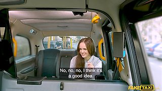 Brunette Taxi Passion with Olivia Zlota in Student Heat