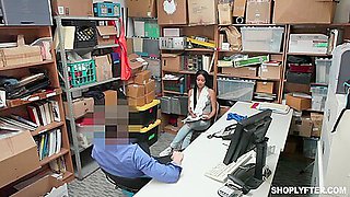 Two Young Shoplifters Were Caught And Fucked Doggystyle In The Back Room - Maya Bijou And Bonnie Grey