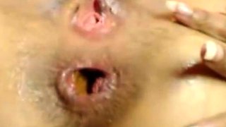 Colombian Cam Model Squirts with Anal Dildo