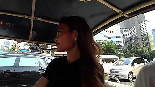 Busty but petite Thai MILF amateur amazing sex with a Farang