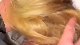 Toilet pee fun sloppy teen blowjob