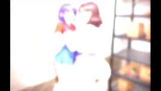 Big Dick Futanari Hentai Animation - Supermarket Blowjob & Cum in Mouth Creampie