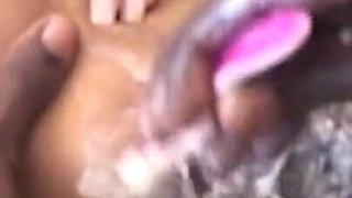 Busty Ebony MILF Rides BBC to Dripping Creampie